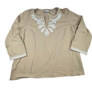 Tuckernuck Embroidered Tunic Top XL